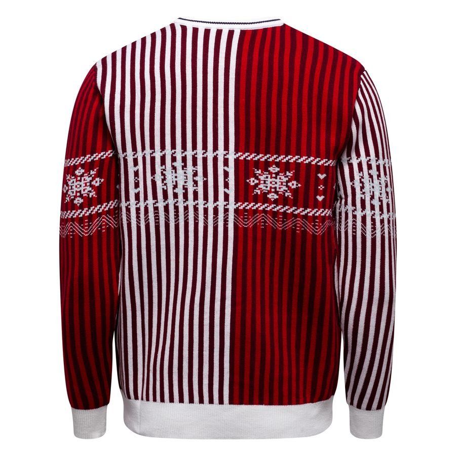 Denmark Christmas Jumper Red/pure White In Multiple Adult Sizes