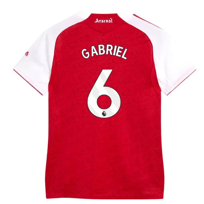 2025-20 Arsenal Home Shirt with Gabriel 6 L M Women S
