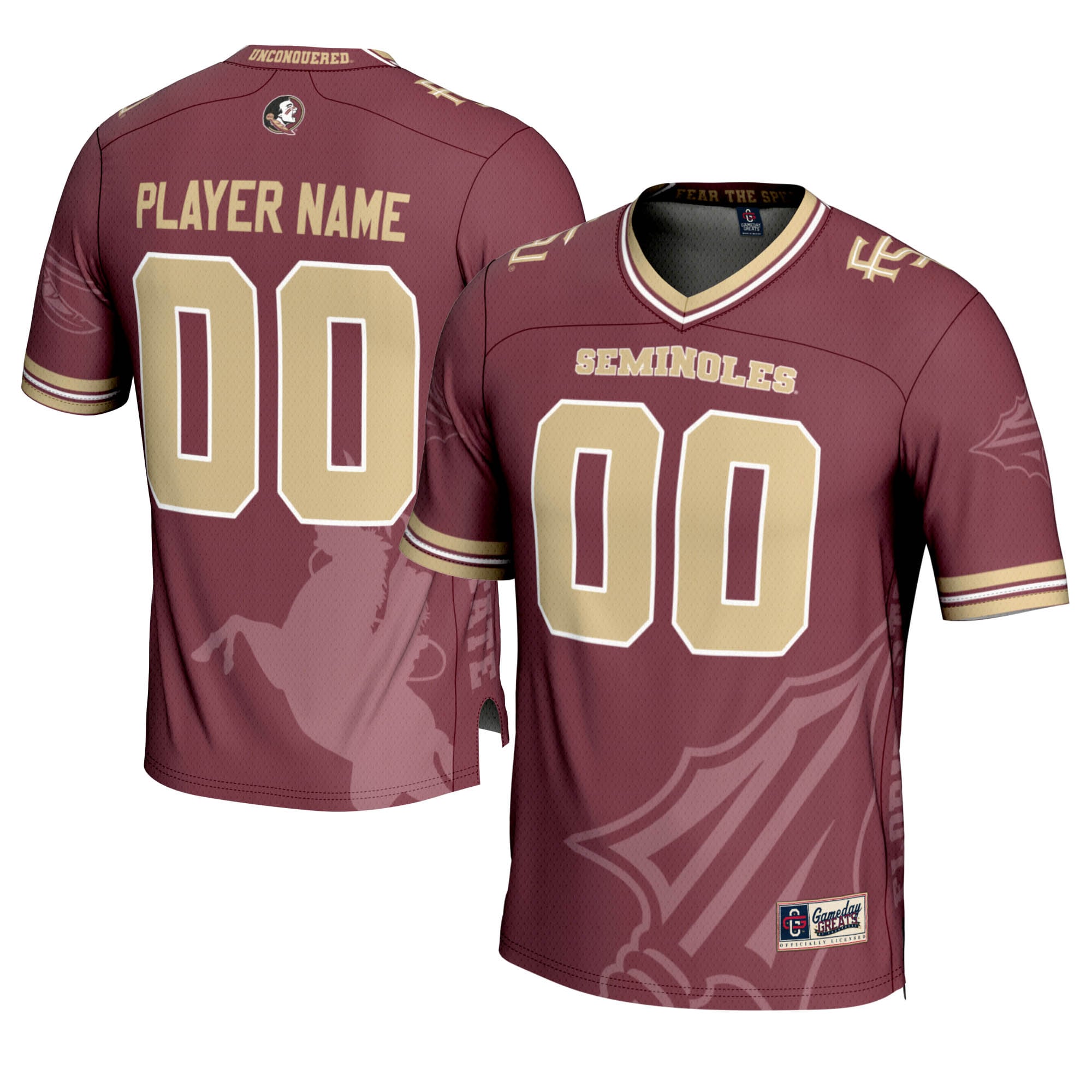 [NJP] Women's Florida State Seminoles GameDay Greats Icon Print NIL Pick-A-Player Football Jersey - Garnet