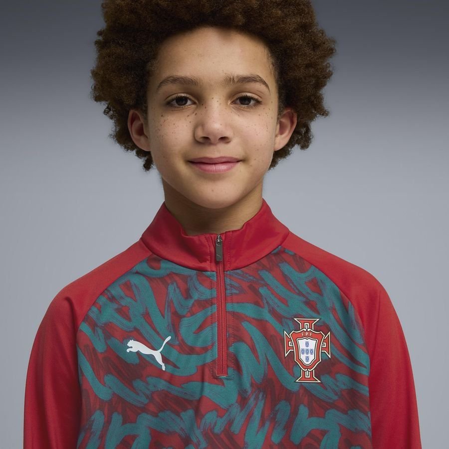 [EFKS] 2026 Portugal Pre Match Zip World Cup Club Red/Green Lagoon Training Kids