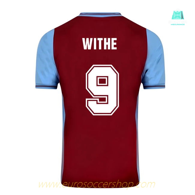 Score Draw Aston Villa 1982 Champions Of Europe Retro Football Shirt (Withe 9)