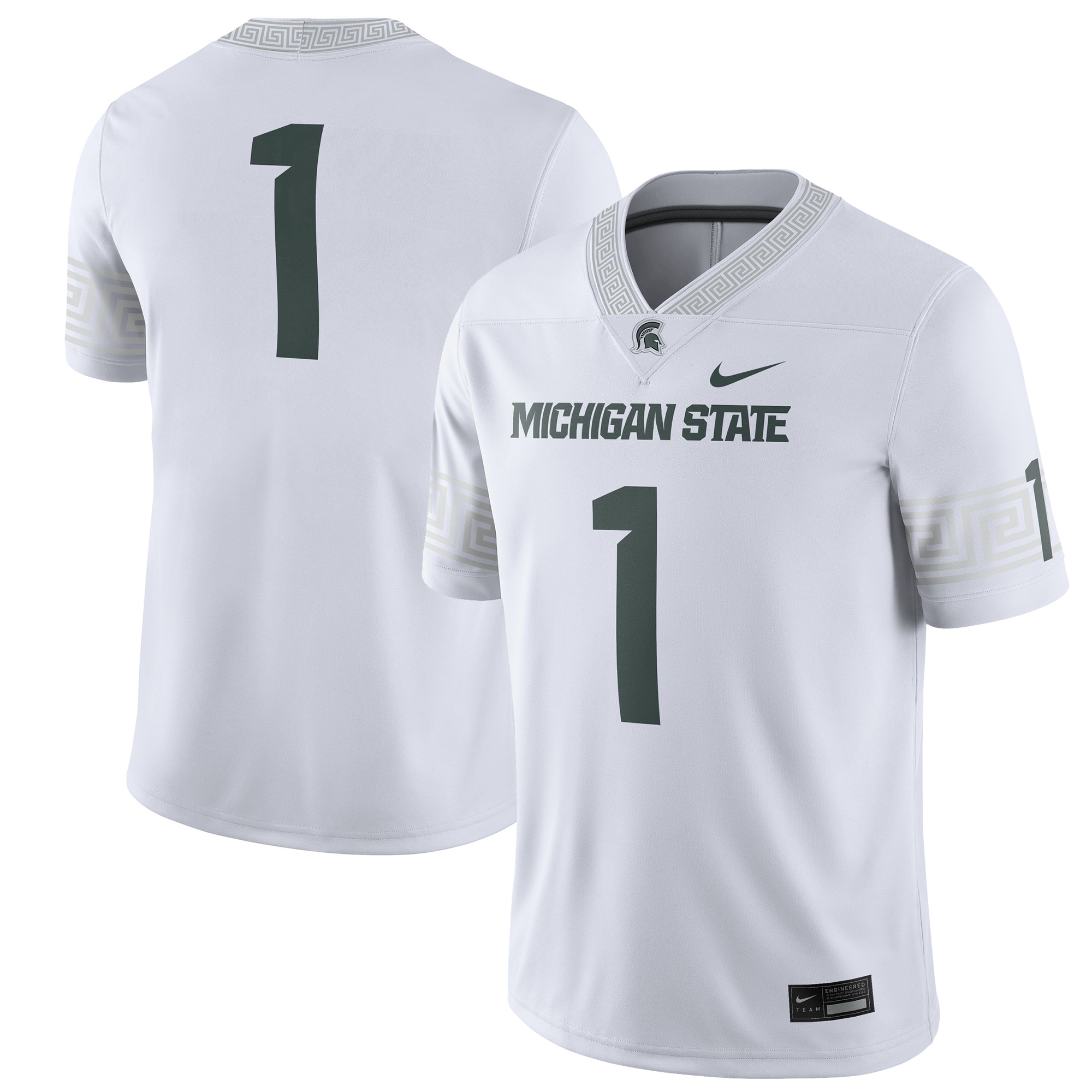 [NJP] Youth Michigan State Spartans Football Game Jersey - White