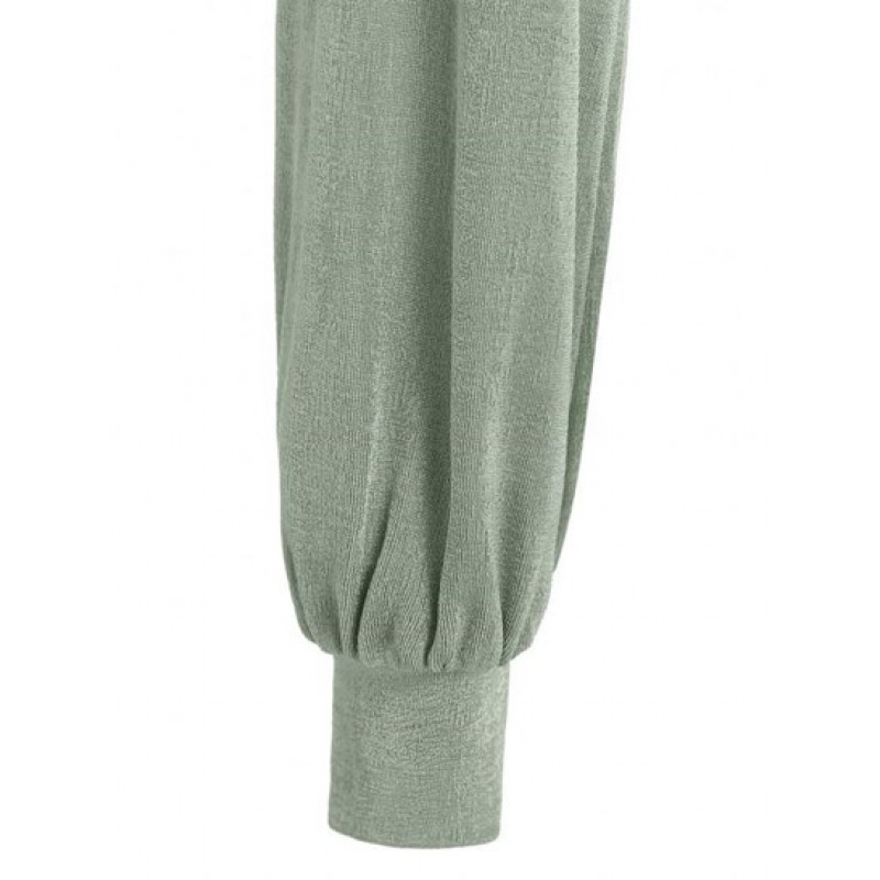 Knitted Button Up Cropped Blouse VM2786