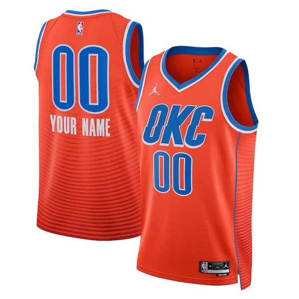 Oklahoma City OKC Swingman Jersey - classic Basketball - Orange #1