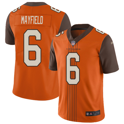 NFL C B Browns #6 Baker Mayfield Brown Limited Jersey - Authentic Q...