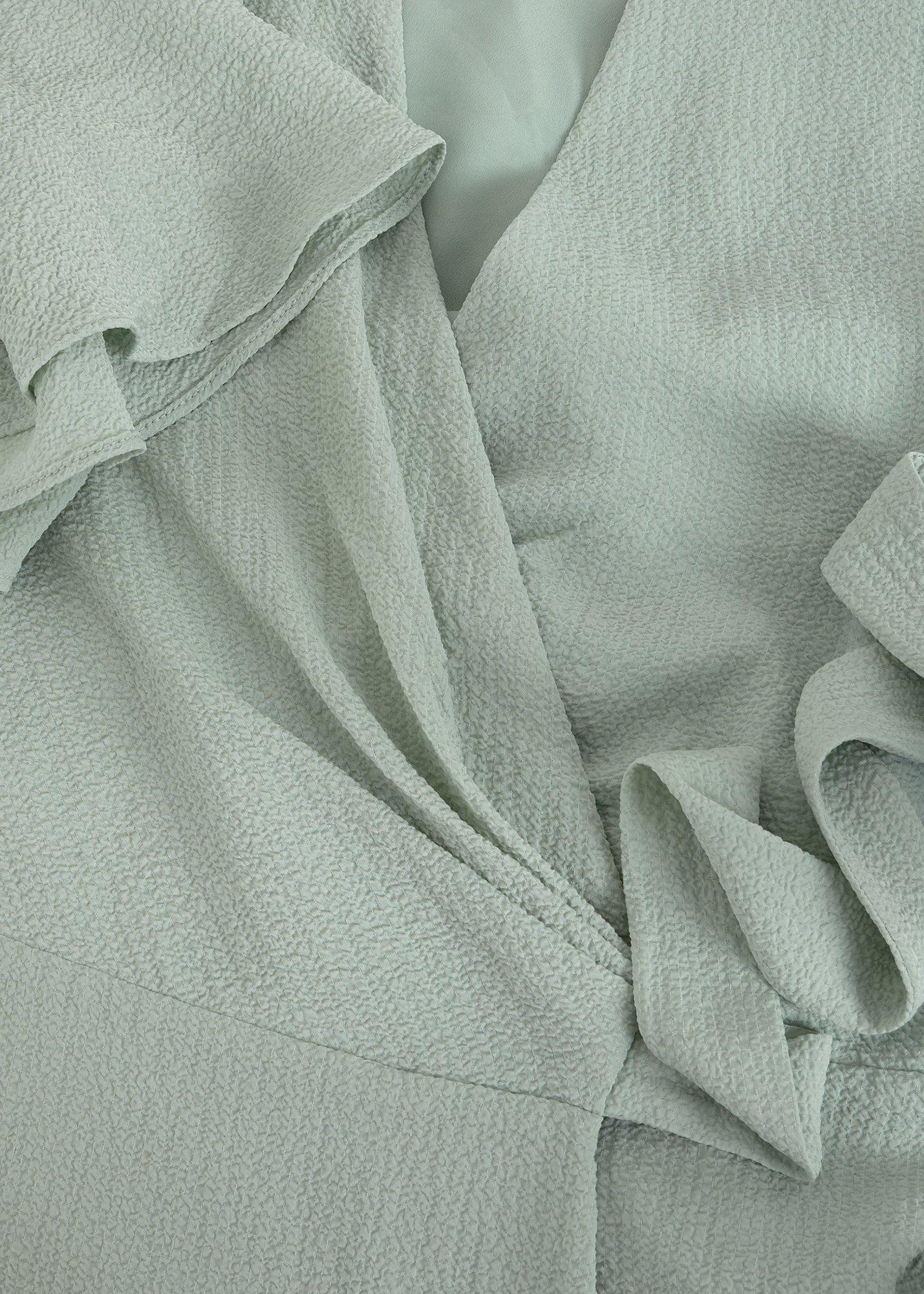 Petite Julissa Textured Wrap Maxi Dress