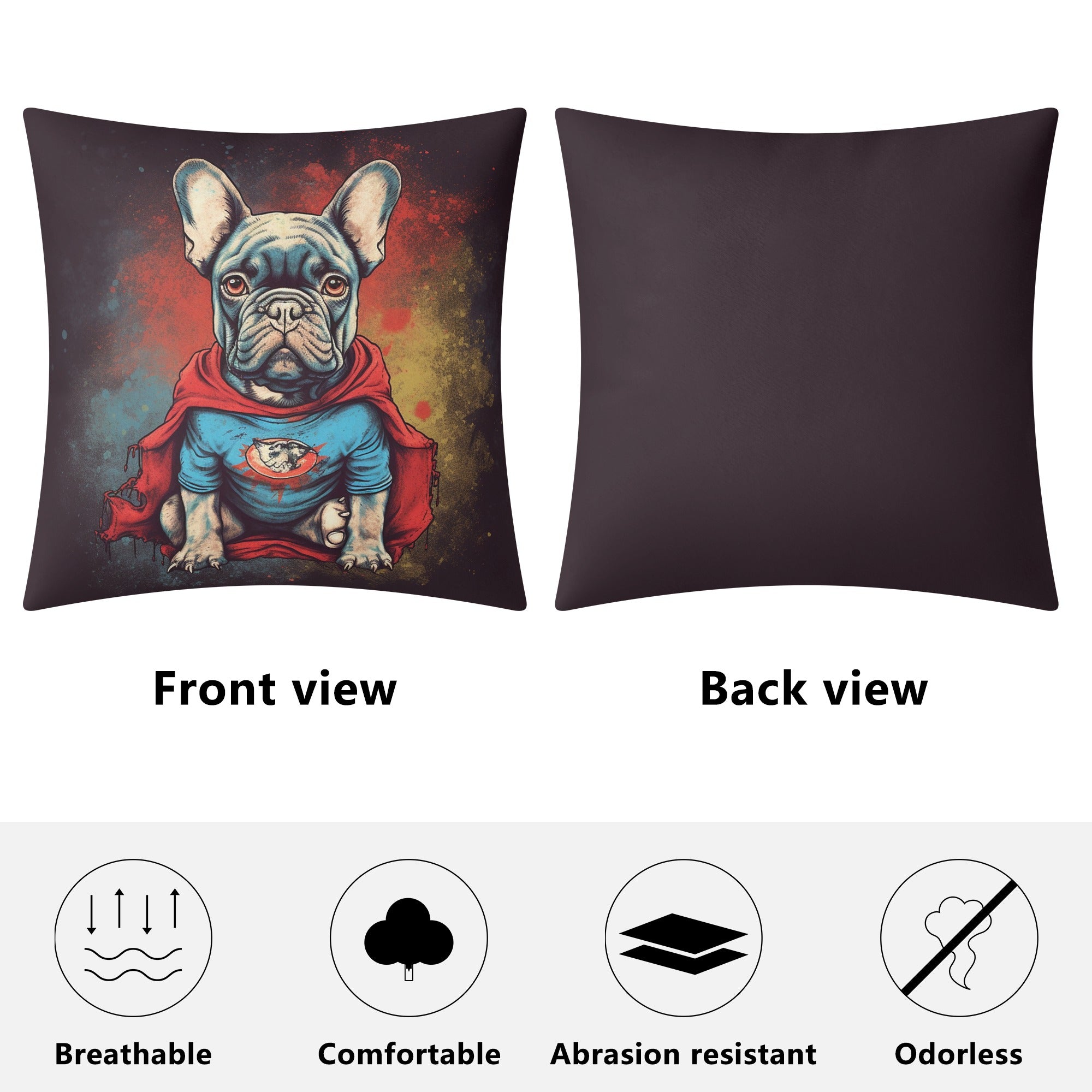 French Bulldog Charlie Pillow Cover Practical Pet Supply