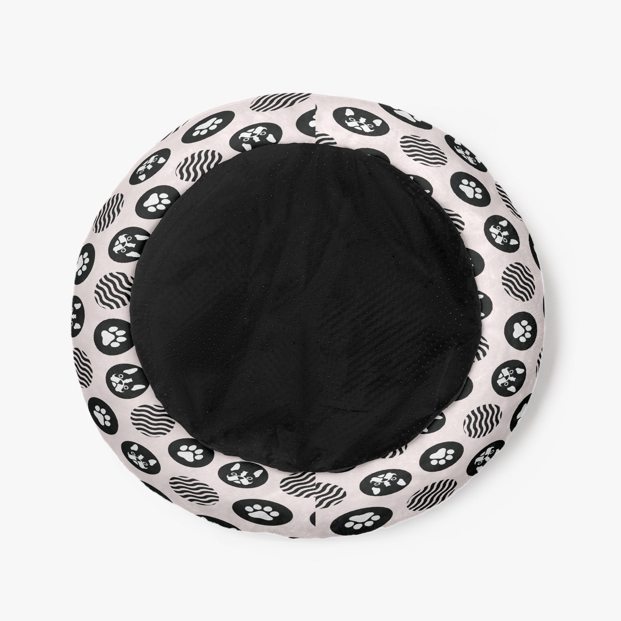 Anti-anxiety Donut Bed For French Bulldogs Outdoor Use | Non-slip Design