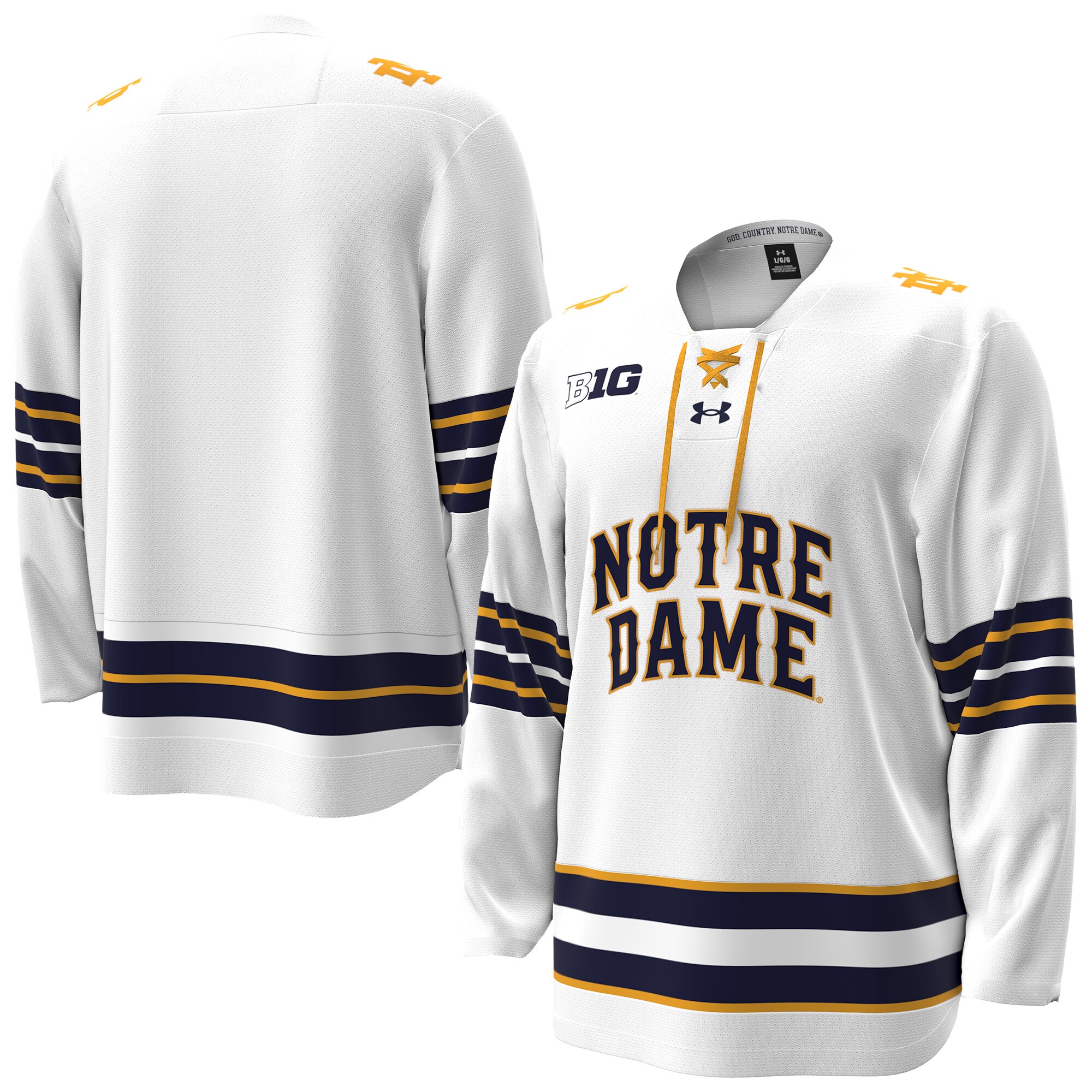 [DDG] Notre Dame Fighting Irish Home Replica Hockey Jersey - White