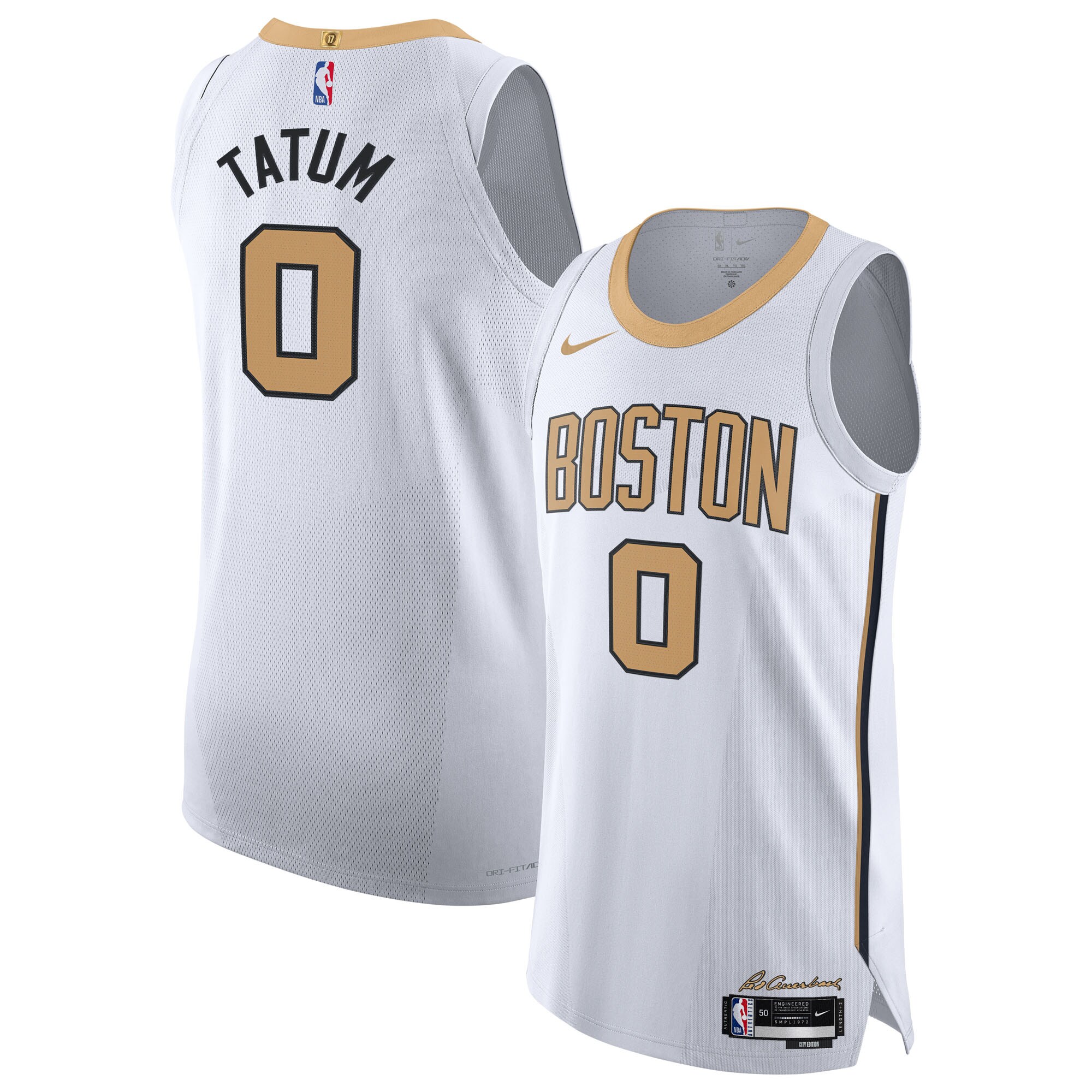 [LK] Jayson Tatum #0 Boston Celtics Unisex 2025/26 Authentic Jersey - City Edition - White
