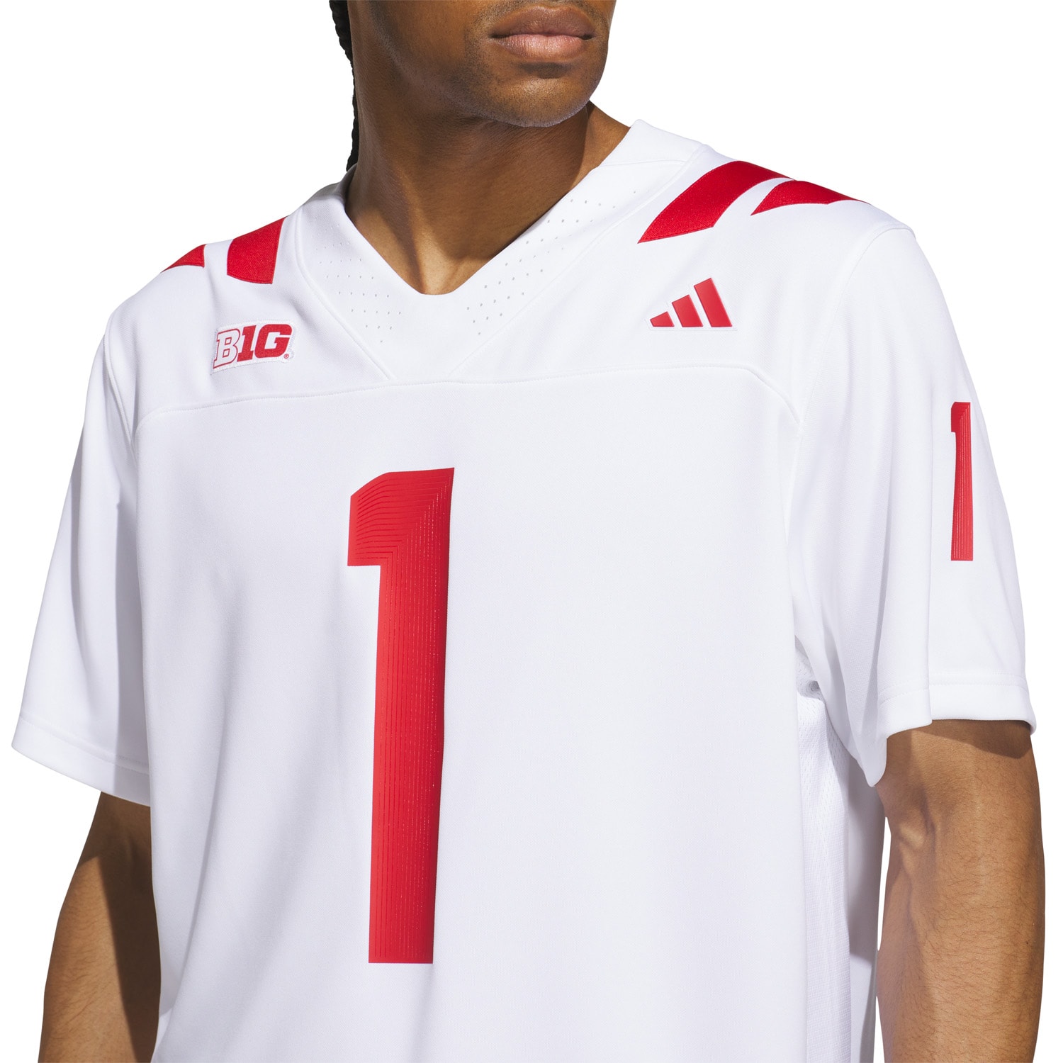 #1 Nebraska Huskers Away Premier Football Jersey - White