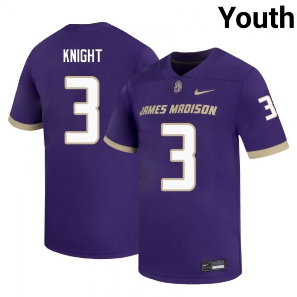 Officially Licensed Youth #3 Wayne Knight Purple White Line