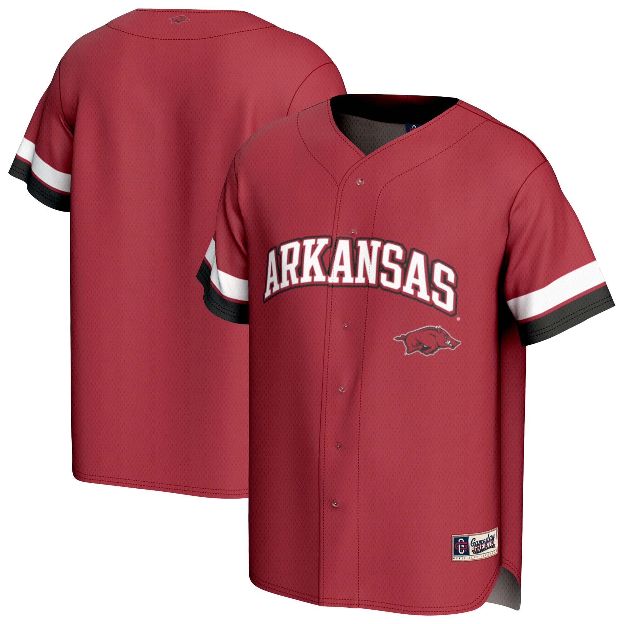 [NJP] Youth Arkansas Razorbacks GameDay Greats Spirit Baseball Jersey - Crimson