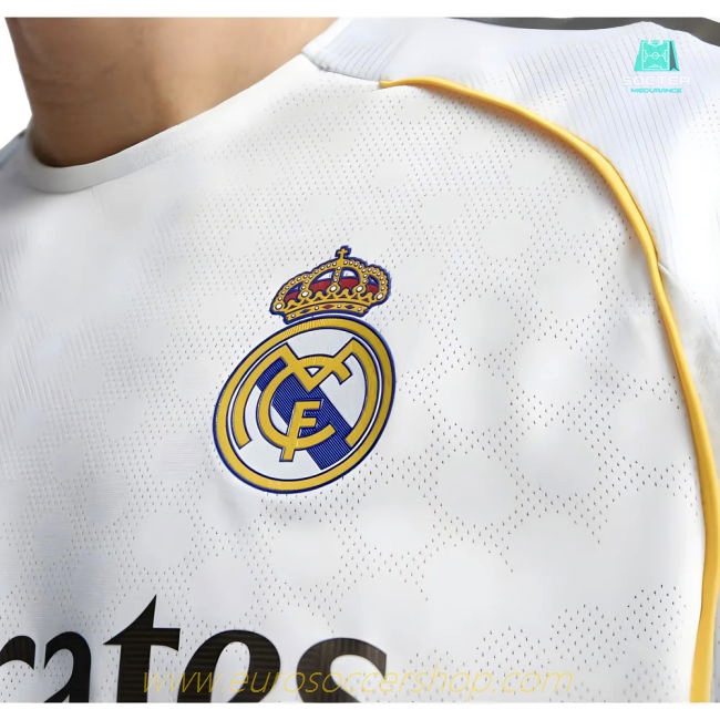 2025-2026 Real Madrid Authentic Long Sleeve Home Shirt (Vini Jr. 7)