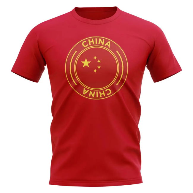 Aero-Dynamic China Football Badge T-Shirt (Red) Premium-Quality