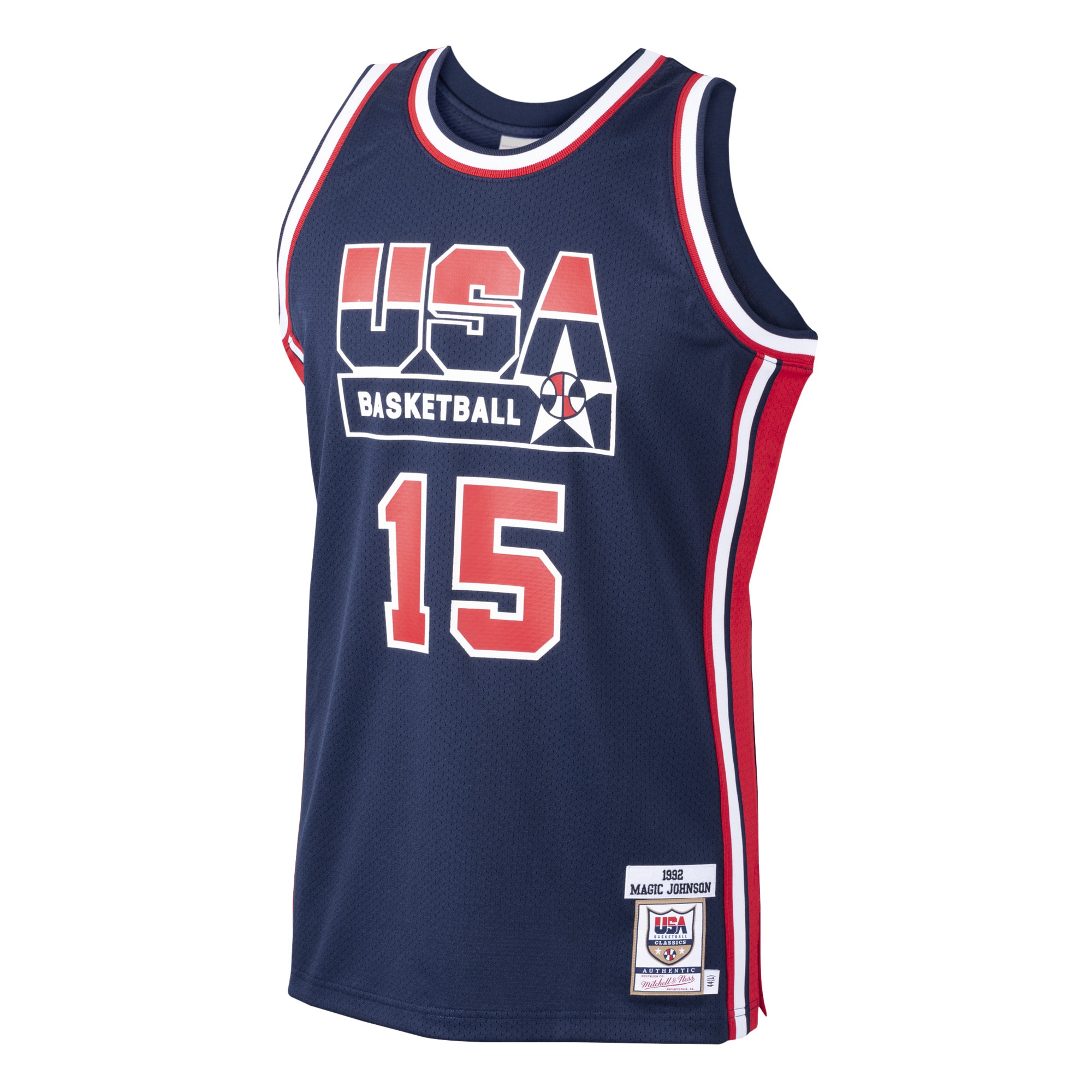 [LK] Magic Johnson USA Basketball 1992 Dream Team Authentic Jersey - Navy