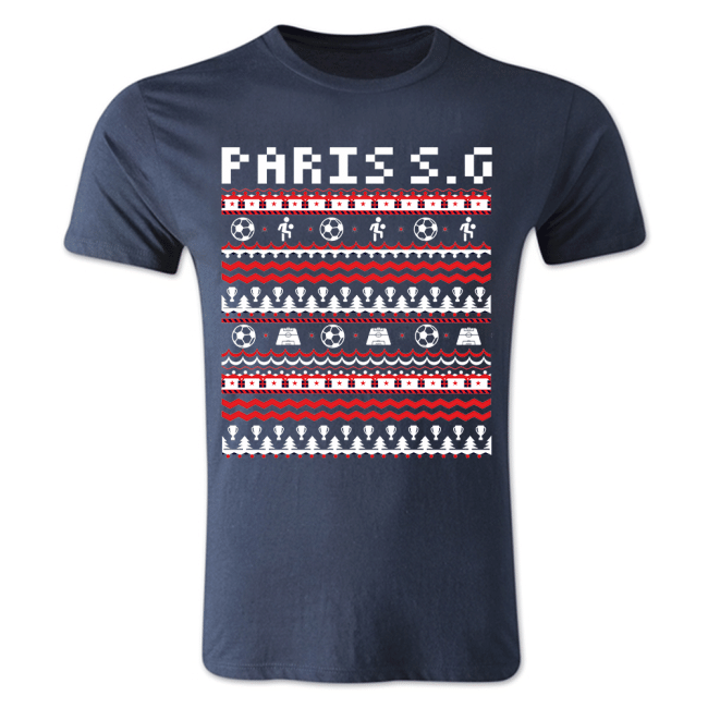 Les Parisiens Christmas Supporter Tee (navy) - Match Quality