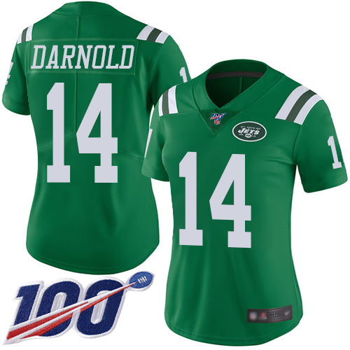 Authentic NFL s New York Jets #14 Sam Darnold Green Limited Jersey