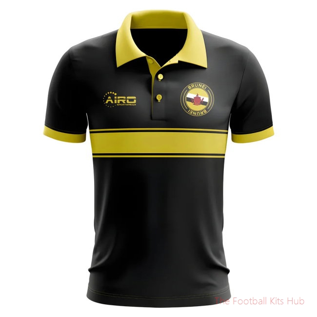 Brunei Concept Stripe Polo Shirt (Black)