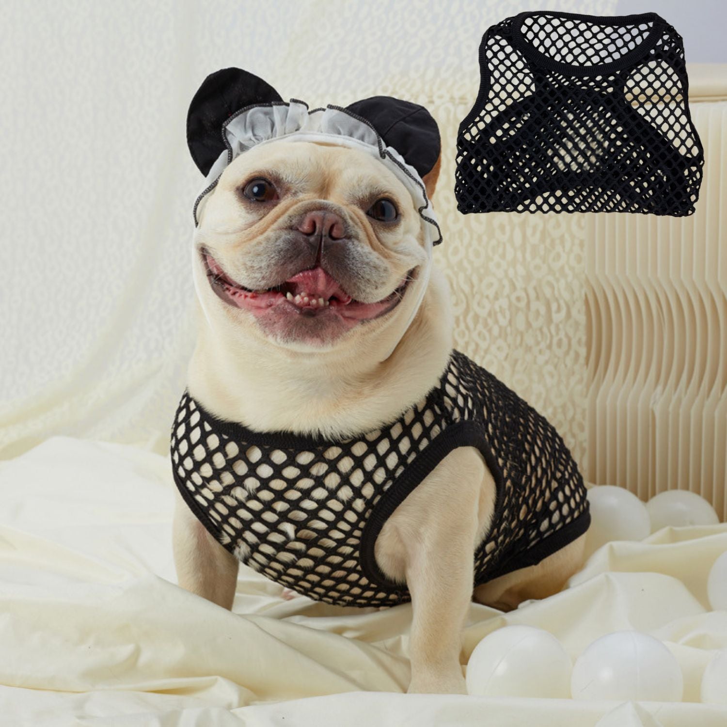 French Bulldog French Bulldog Summer Clothes – Thin Hollow Mesh Vest