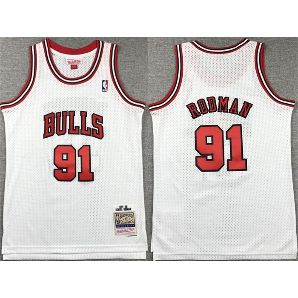 Premium Jersey Chicago Bulls 91 White - - Game Day Essential