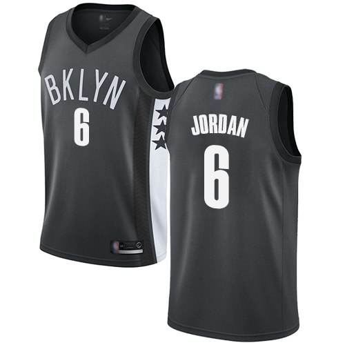 Nike Brooklyn Nets #6 DeAndre Jordan Gray Youth NBA Swingman Statement Edition Jersey Youth