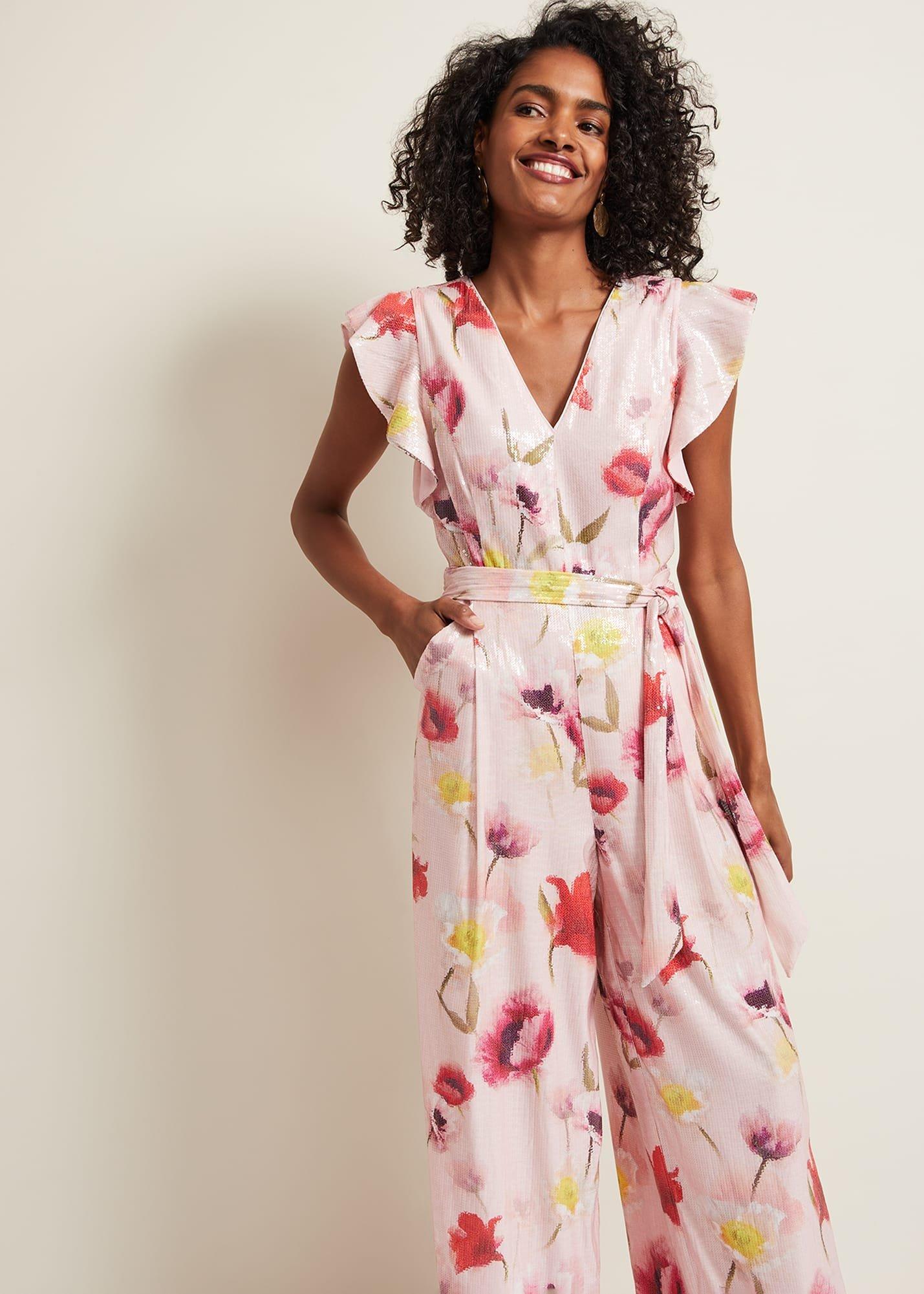 Rhiannon Sequin Printed Jumpsuit
