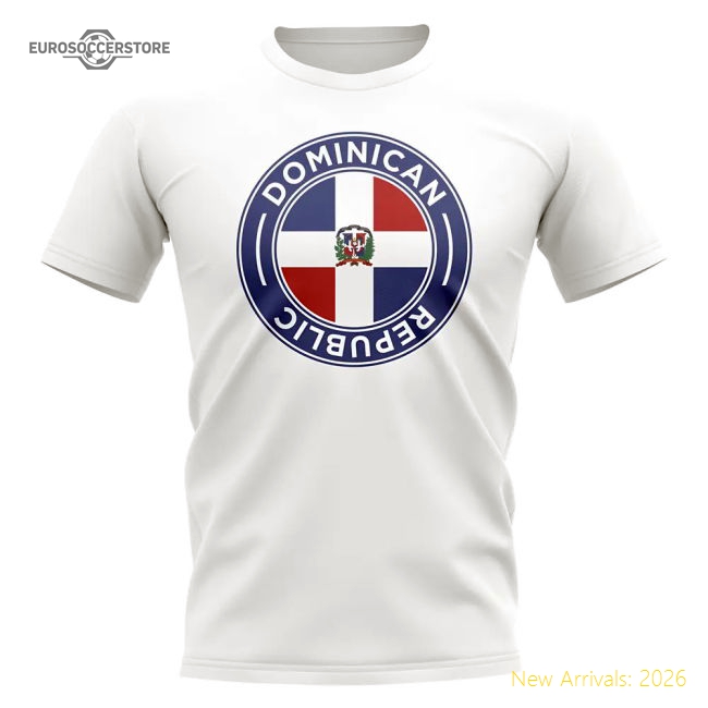 Dominican Republic Football Badge T-shirt (white) - Competitive Price