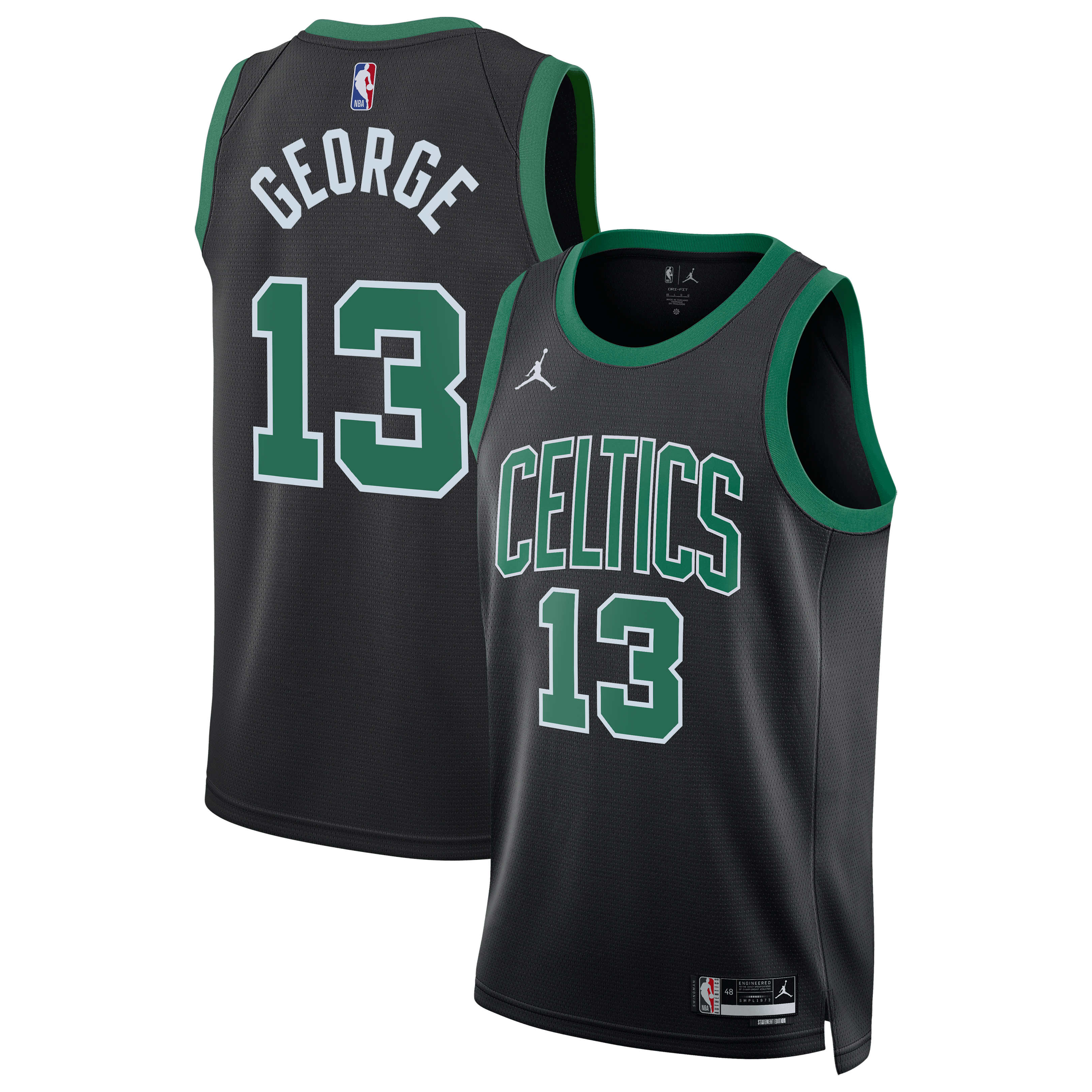[LK] Paul George Boston Celtics Unisex Swingman Jersey - Statement Edition - Black