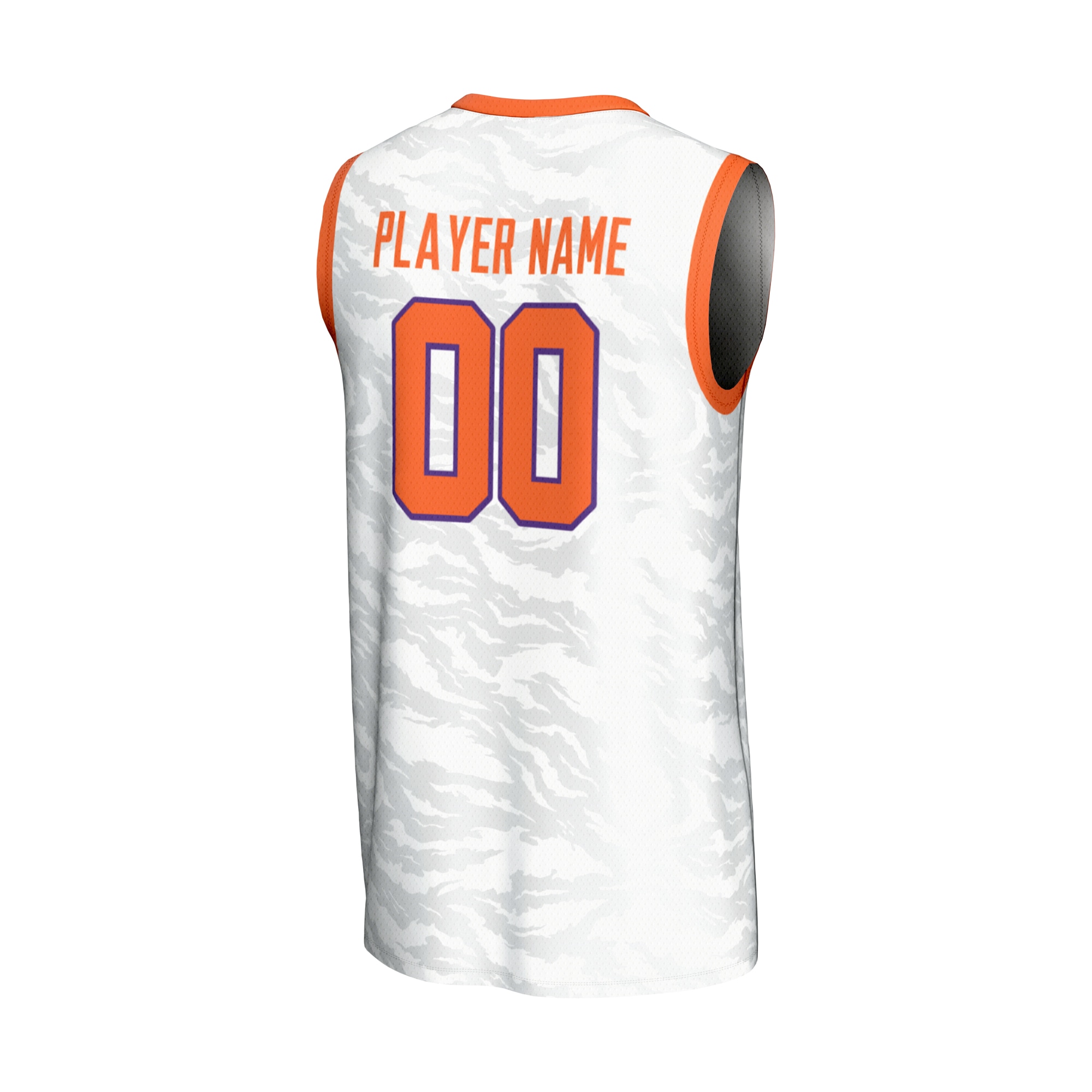 [NJP] Clemson Tigers GameDay Greats Youth NIL Pick-A-Player Men's Basketball Lightweight Jersey - White