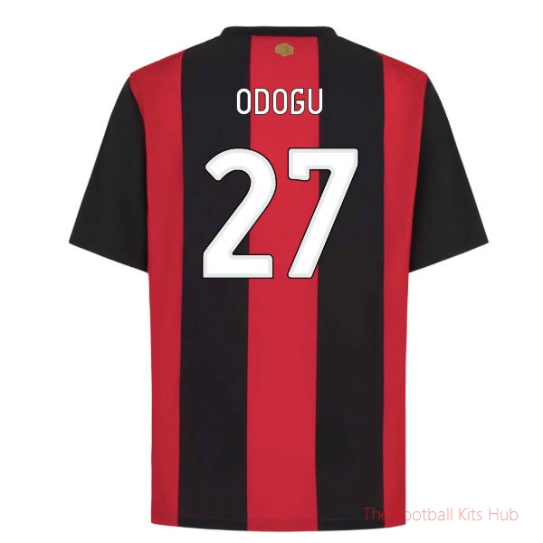 AC Milan Home Shirt Odogu #27 2026-2027 Team Jersey Football Kit