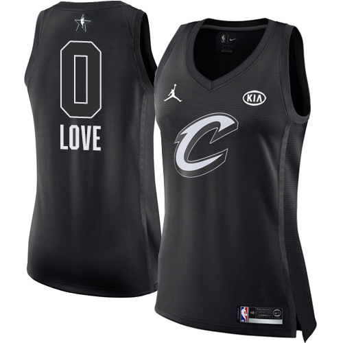 Cavs #0 Kevin Love Top-Grade 2018 Icon NBA Jersey - Black Swingman
