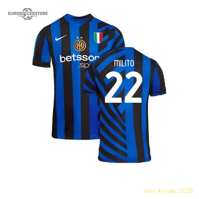 Performance 2024-2025 Inter Milan Home Shirt (Milito 22)