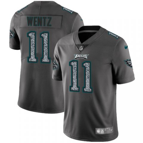 NFL PHI Eagles #11 Carson Wentz Gray Fashion Jersey - High Quality