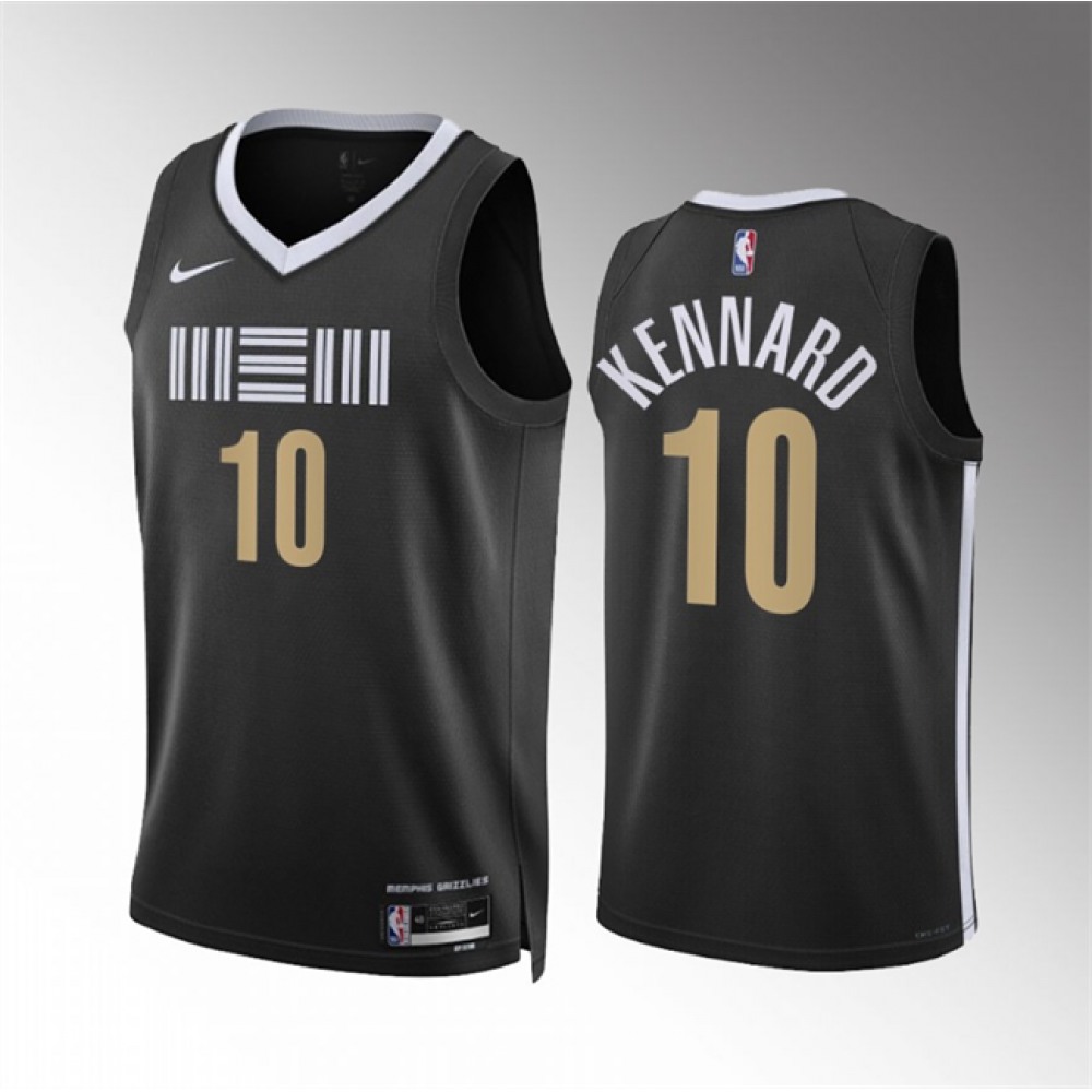 High-Quality Men's Grizzlies #10 Luke Black Basketball Jersey