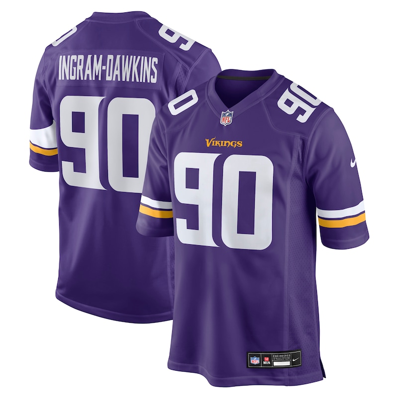 None Tyrion Ingram-Dawkins MIN Vikings Vintage Game-Ready Jersey