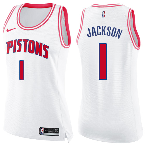 Pistons #1 Reggie Jackson Performance 2024 Icon NBA Jersey - White