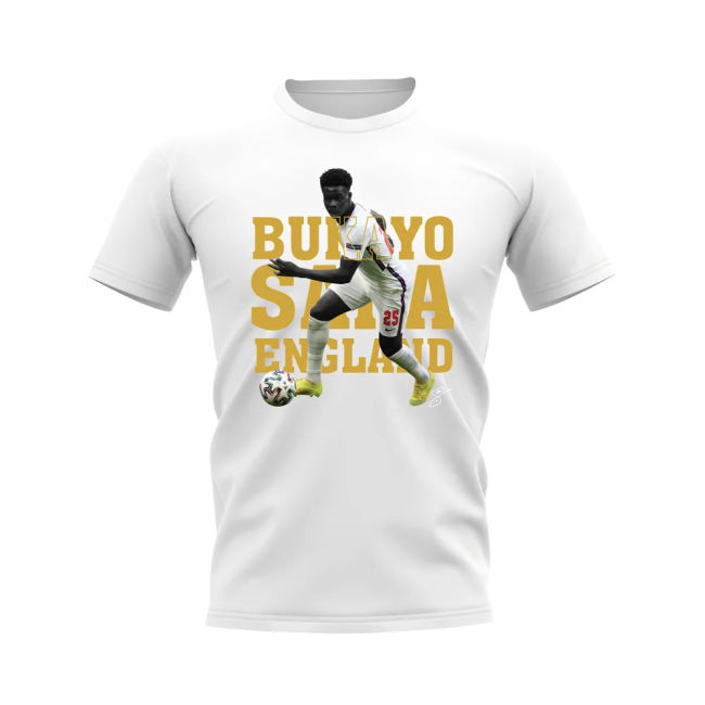 Authentic Bukayo Saka England Premium Euro National Performance Jersey