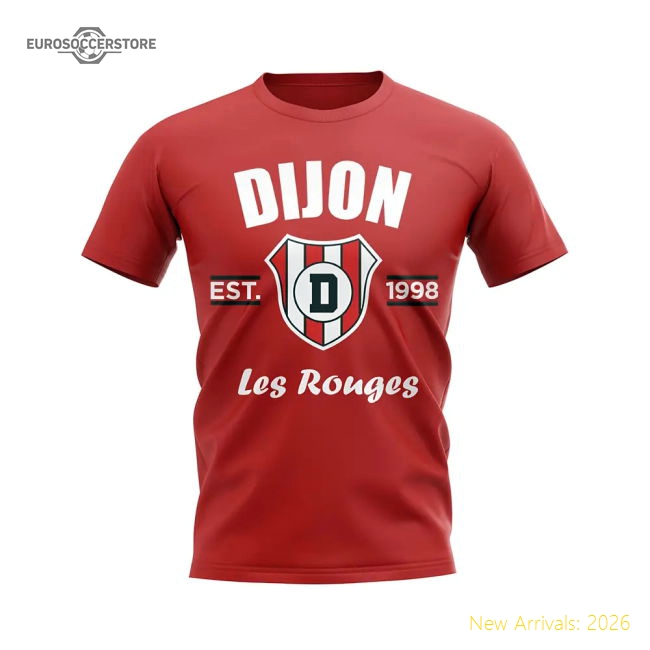 Popular Match-Day Dijon Established Football T-Shirt (Red)