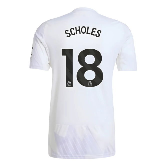2025-20 Man Utd Away Jersey Scholes #18 L M S