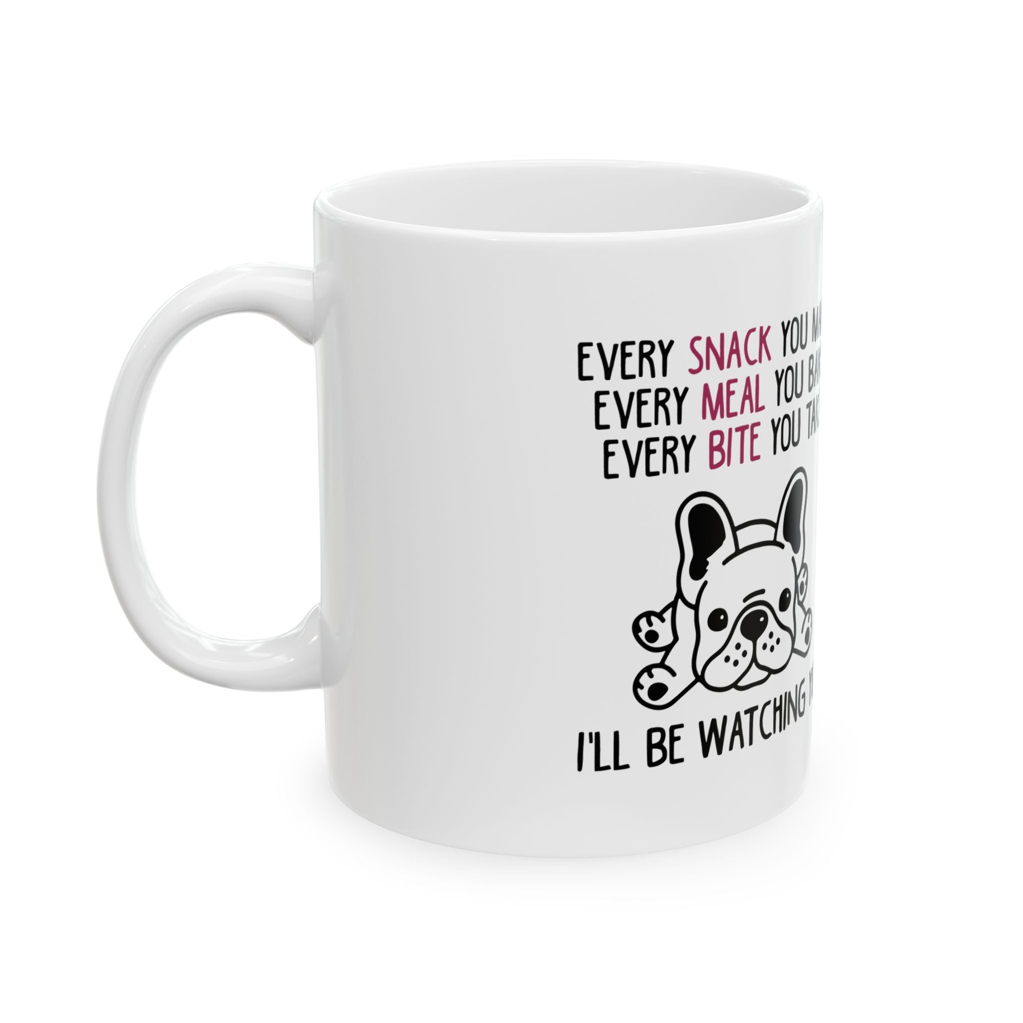 Bulldog Ceramic Mug For Frenchie Lovers Indoor Use | Non-slip Design