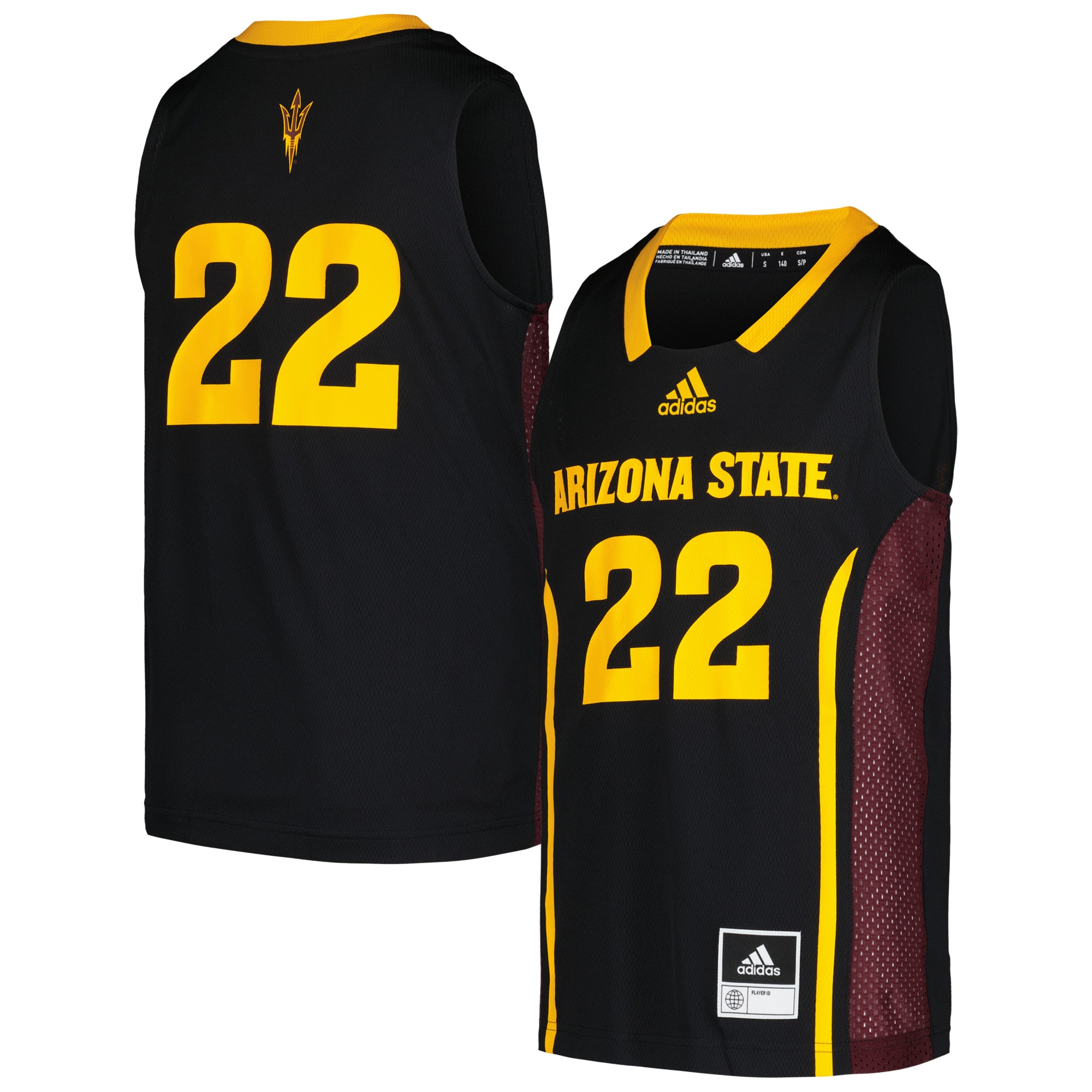 [NJP] Arizona State Sun Devils Youth Swingman Jersey - Black