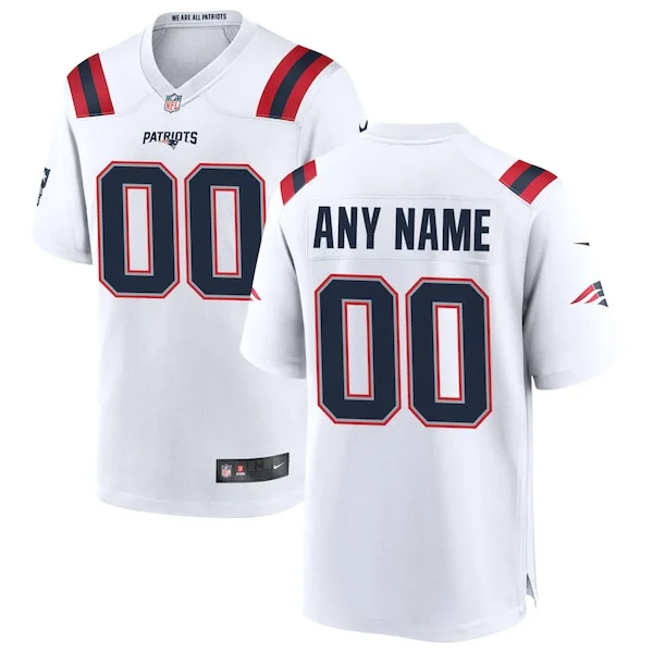 New England Patriots Game NFL Jersey - White | Premium Football App...