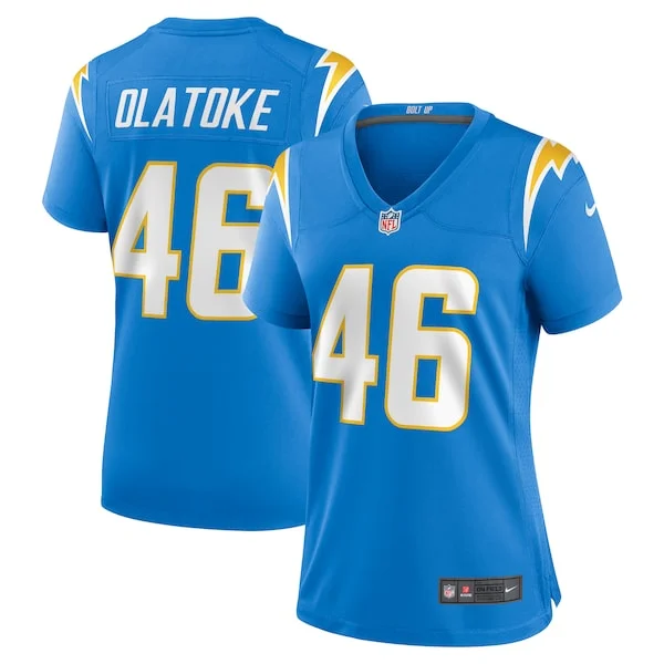 None Praise Olatoke Game Jersey - Blue | NFL Player Jersey | NFL Footb