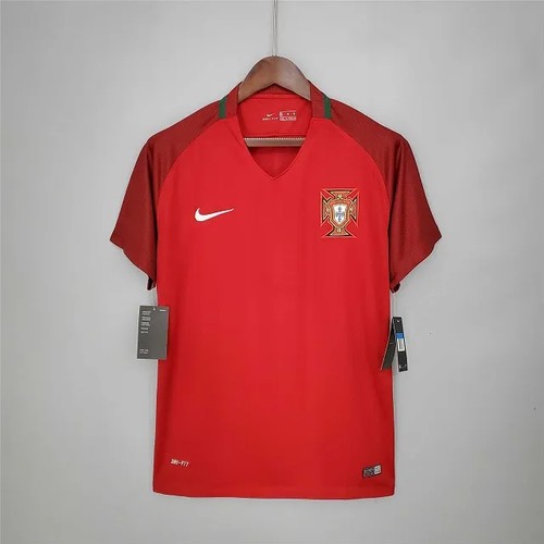 Premium 2016 Portugal Jersey Home Euro With Retro Design - Voyageurs