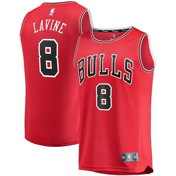 Zach LaVine CHI Replica Jersey - high-quality NBA - Red game-day