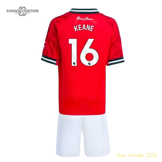 Premium-grade 2025-2026 Man Utd Home Mini Kit (keane 16)