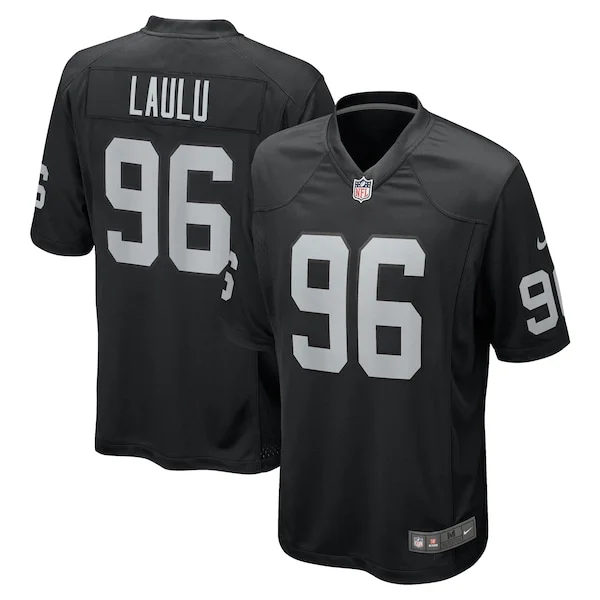 None Jonah Laulu Game Jersey - Black | NFL Player Jersey | NFL Footbal