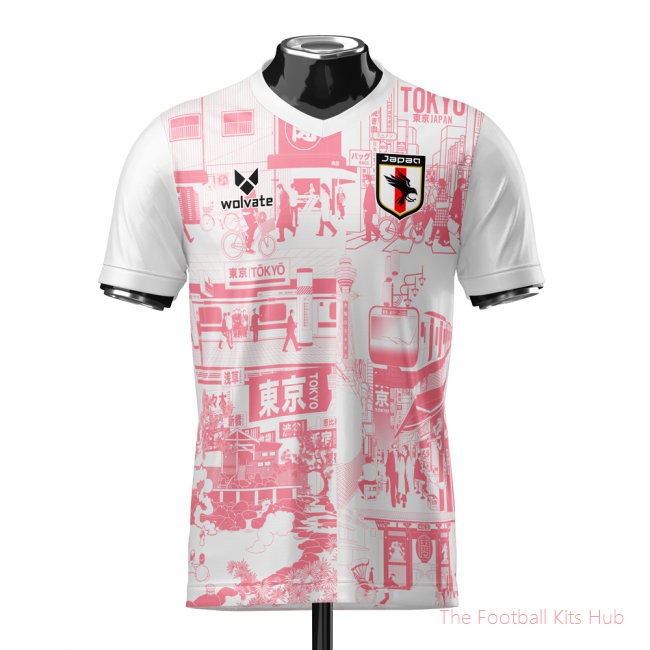 Japan Tokyo Heritage Football Jersey Red (Wolvate) Adult Short Sleeve