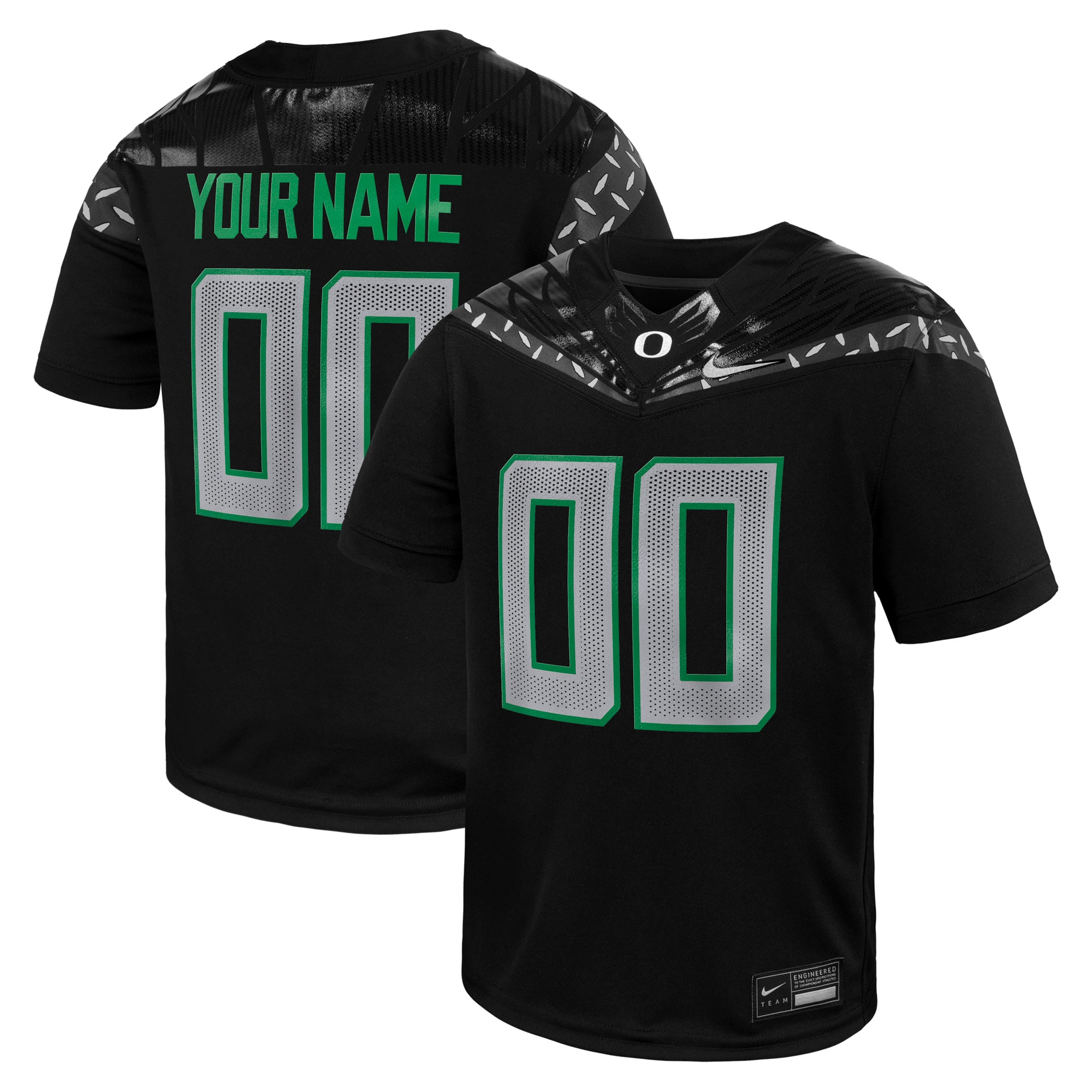 Oregon Ducks Youth Replica Custom 26/27 Football Jersey - Black